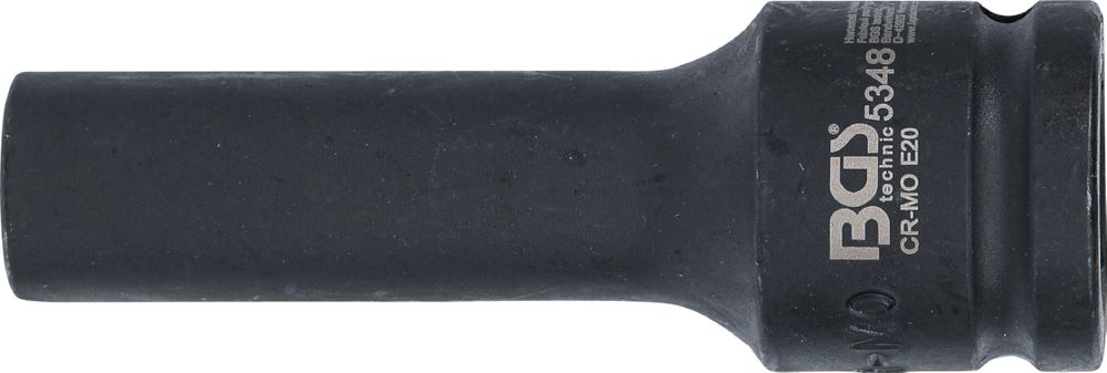 Produktbild BGS Kraft Steckschlüssel E20 Einsatz E-Profil tief Antrieb Innenvierkant 20 mm bild 3