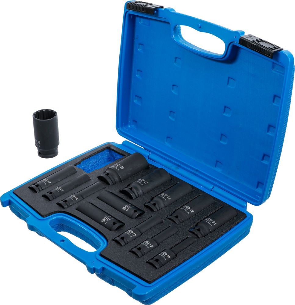 Produktbild Kraft Steckschlüssel Einsatz Satz Gear Lock Innenvierkant 1/2 Zoll 14 teilig bild 3