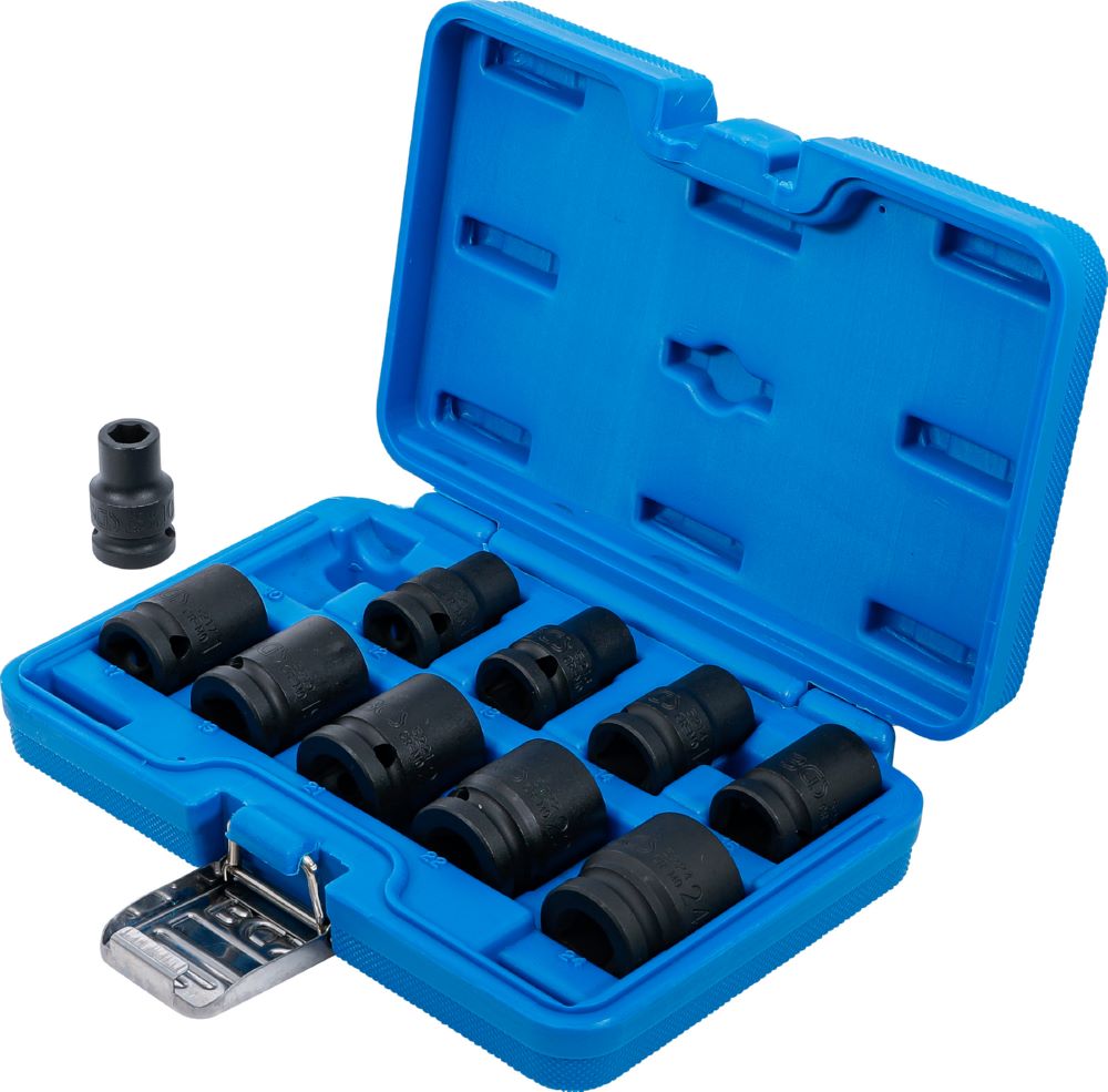 Produktbild Kraft Steckschlüssel Einsatz Satz Sechskant Innenvierkant 1/2 Zoll 10 teilig bild 4