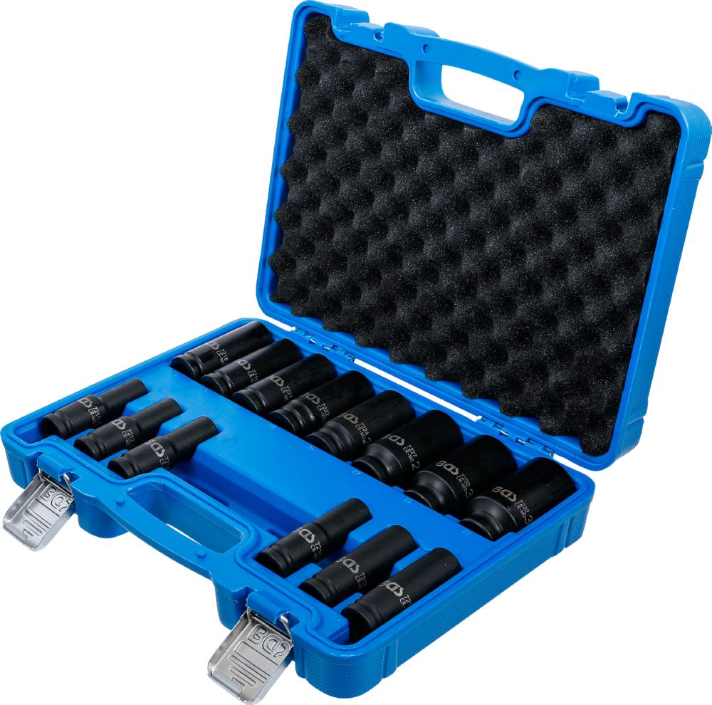Produktbild Kraft Steckschlüssel Einsatz Satz Sechskant Innenvierkant 1/2 Zoll 14 teilig bild 3