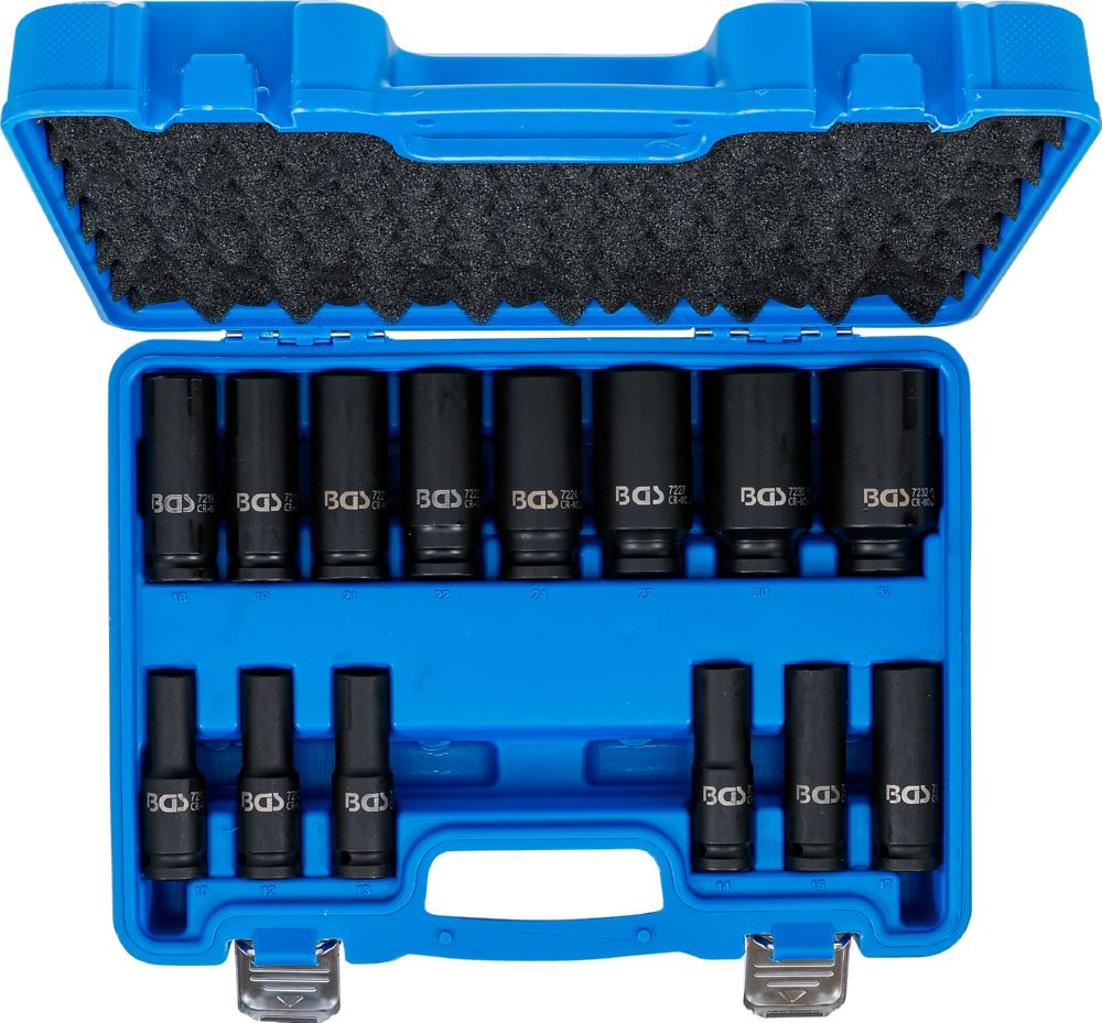 Produktbild Kraft Steckschlüssel Einsatz Satz Sechskant Innenvierkant 1/2 Zoll 14 teilig bild 4