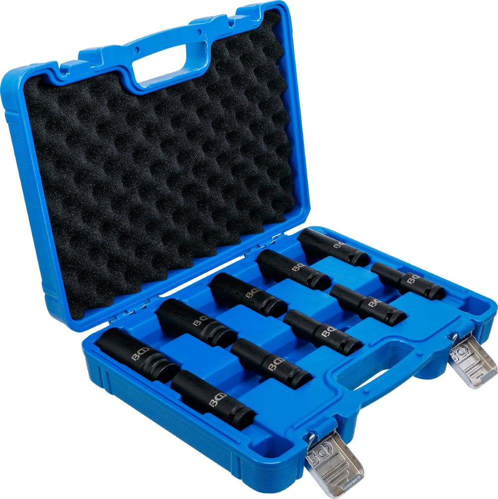 Produktbild Kraft Steckschlüssel Einsatz Satz Sechskant tief 10 teilig 10-24 mm bild 2