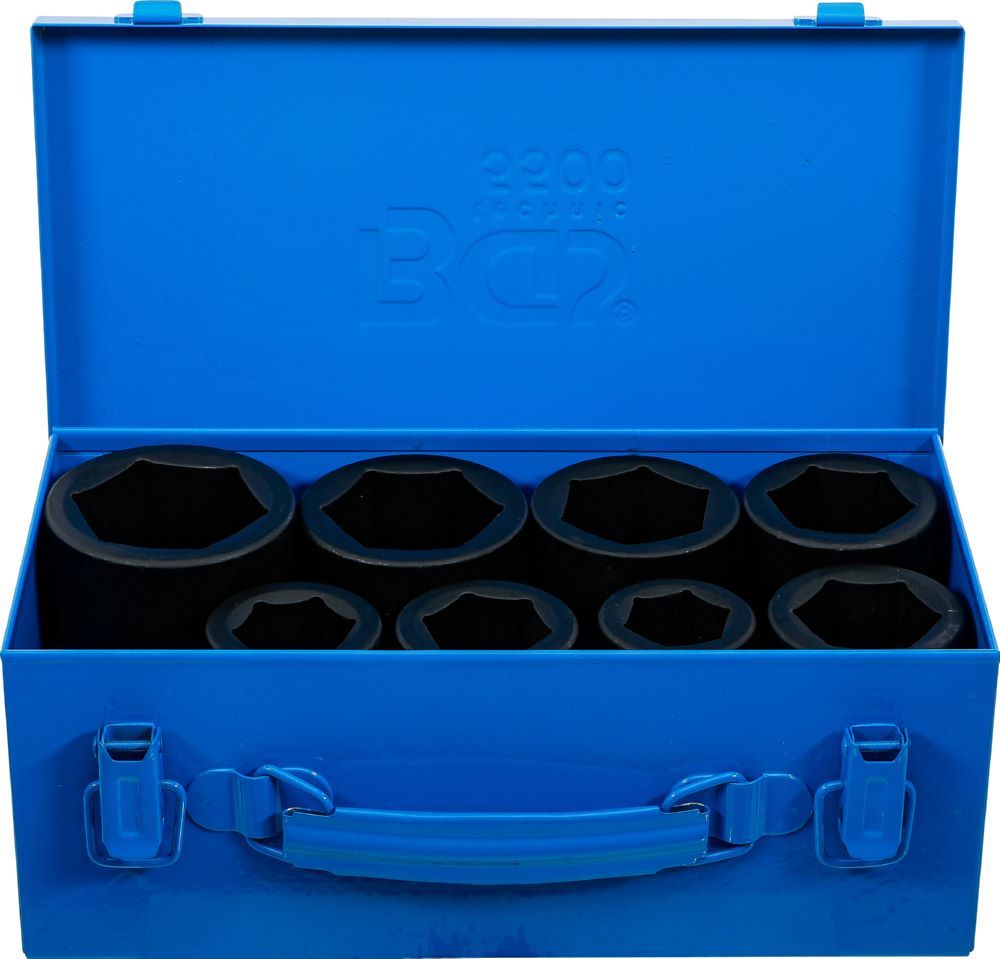 Produktbild BGS Kraft Steckschlüssel Einsatz Satz Sechskant tief Innenvierkant 1 Zoll 8 teilig