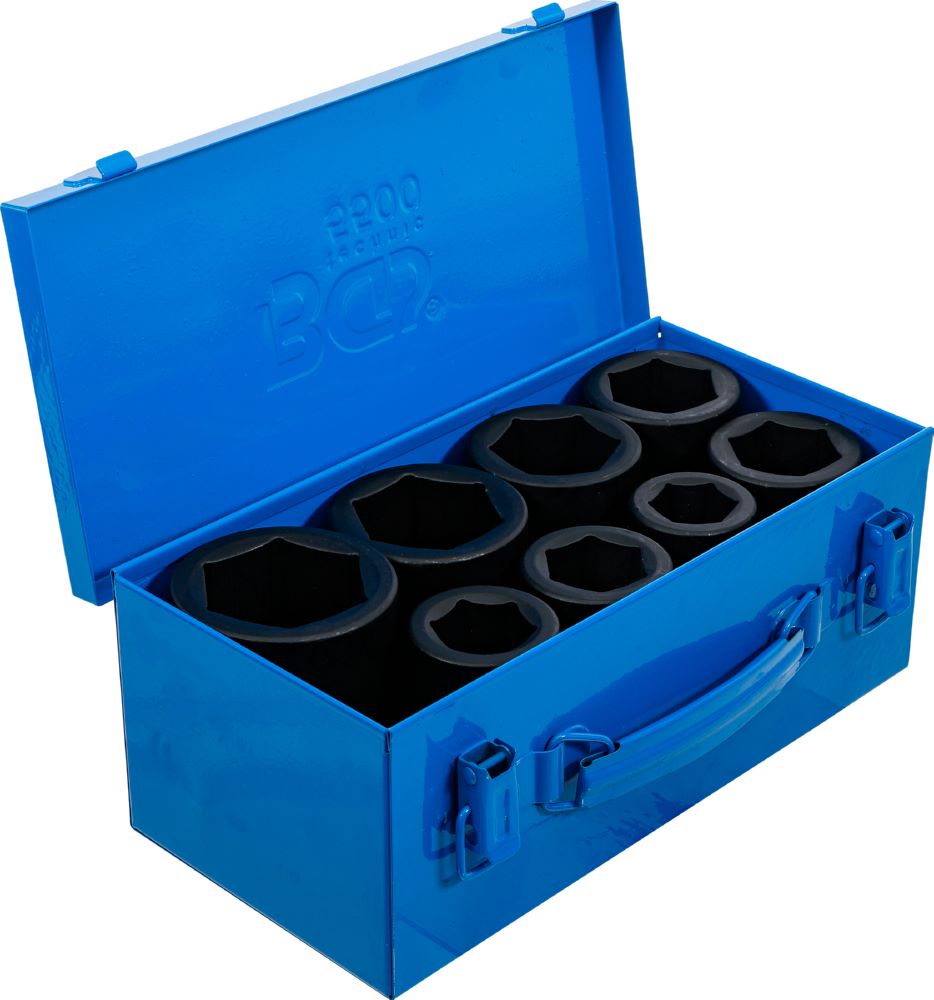 Produktbild Kraft Steckschlüssel Einsatz Satz Sechskant tief Innenvierkant 1 Zoll 8 teilig bild 2