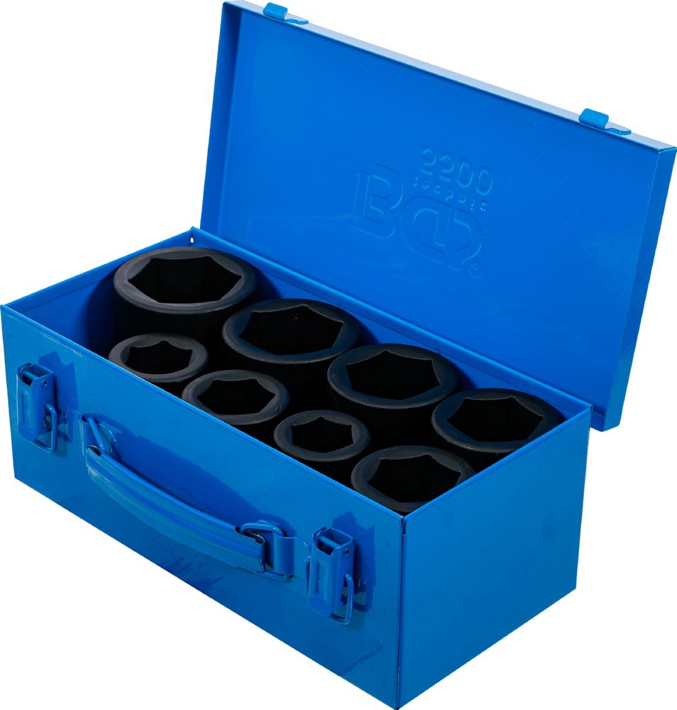 Produktbild Kraft Steckschlüssel Einsatz Satz Sechskant tief Innenvierkant 1 Zoll 8 teilig bild 3