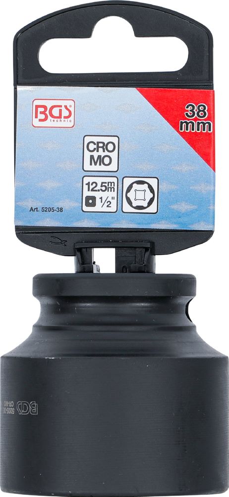 Produktbild BGS Kraft Steckschlüssel 38 mm Einsatz Sechskant Antrieb Innenvierkant 12,5 1/2 Zoll bild 4