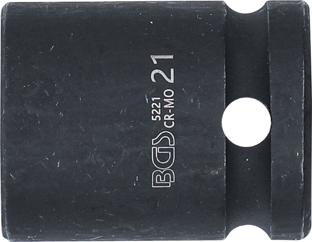 Produktbild BGS Kraft Steckschlüssel 21 mm Einsatz Sechskant Antrieb Innenvierkant 12,5 mm bild 3