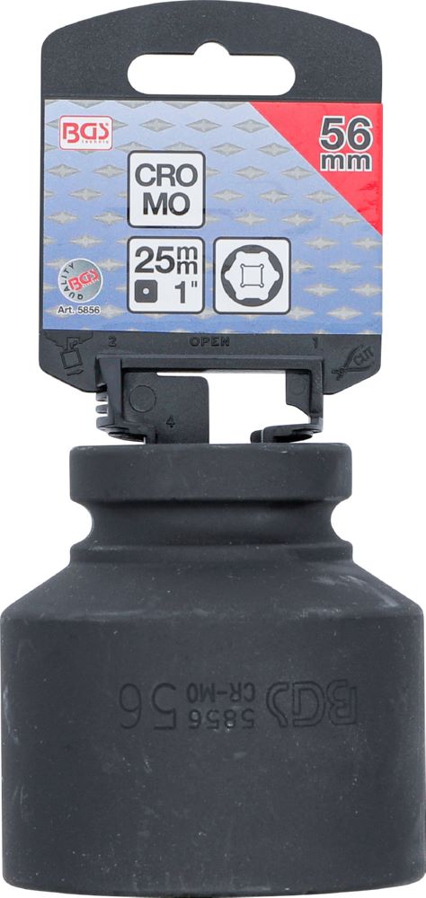 Produktbild BGS Kraft Steckschlüssel 56 mm Einsatz Sechskant Antrieb Innenvierkant 25 mm bild 4