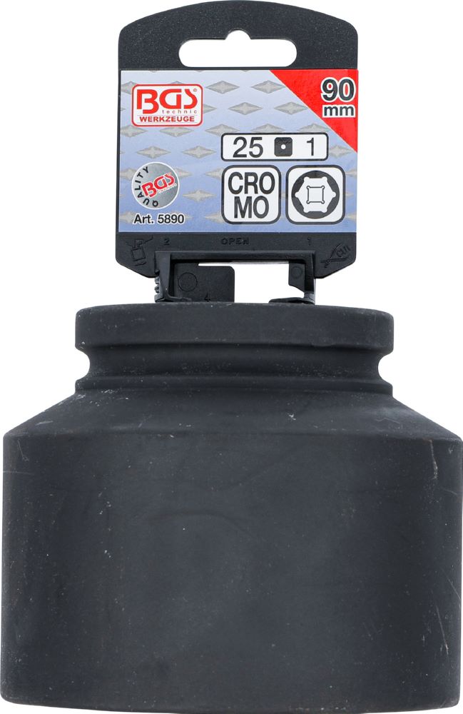 Produktbild BGS Kraft Steckschlüssel 90 mm Einsatz Sechskant Antrieb Innenvierkant 25 mm bild 3