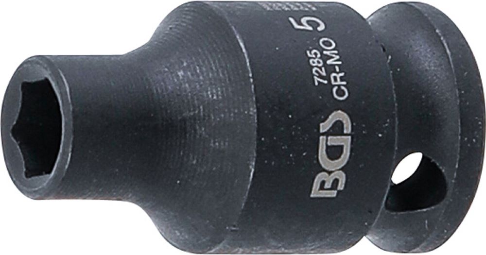 Produktbild BGS Kraft Steckschlüssel 5 mm Einsatz Sechskant Antrieb Innenvierkant 6,3 mm