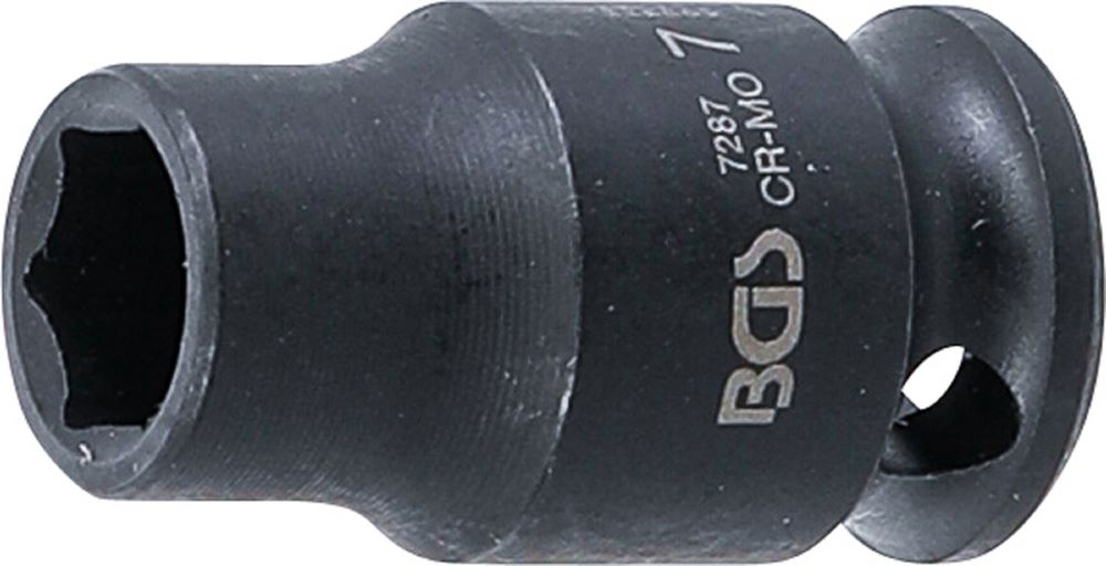 Produktbild BGS Kraft Steckschlüssel 7 mm Einsatz Sechskant Antrieb Innenvierkant 6,3 mm