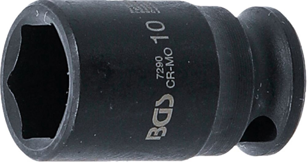 Produktbild BGS Kraft Steckschlüssel 10 mm Einsatz Sechskant Antrieb Innenvierkant 6,3 mm