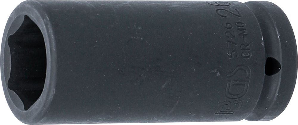 Produktbild BGS Kraft Steckschlüssel 26 mm Einsatz Sechskant tief Antrieb Innenvierkant 20 mm