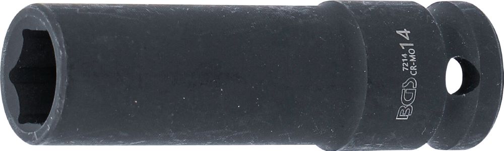 Produktbild BGS Kraft Steckschlüssel 14 mm Einsatz Sechskant tief Antrieb Innenvierkant 12,5 mm