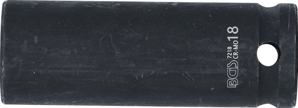 Produktbild BGS Kraft Steckschlüssel 18 mm Einsatz Sechskant tief Antrieb Innenvierkant 12,5 mm bild 3