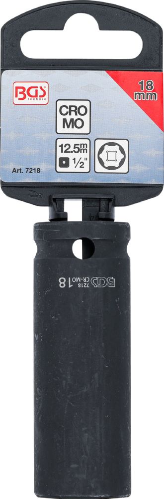 Produktbild BGS Kraft Steckschlüssel 18 mm Einsatz Sechskant tief Antrieb Innenvierkant 12,5 mm bild 4