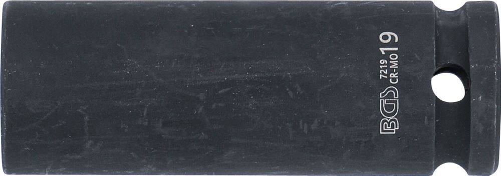 Produktbild BGS Kraft Steckschlüssel 19 mm Einsatz Sechskant tief Antrieb Innenvierkant 12,5 mm bild 3