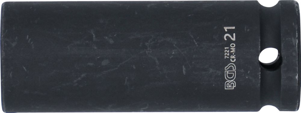 Produktbild BGS Kraft Steckschlüssel 21 mm Einsatz Sechskant tief Antrieb Innenvierkant 12,5 mm bild 3