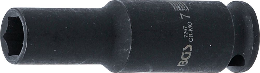 Produktbild BGS Kraft Steckschlüssel 7 mm Einsatz Sechskant tief Antrieb Innenvierkant 6,3 mm