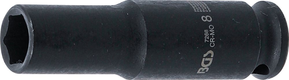 Produktbild BGS Kraft Steckschlüssel 8 mm Einsatz Sechskant tief Antrieb Innenvierkant 6,3 mm