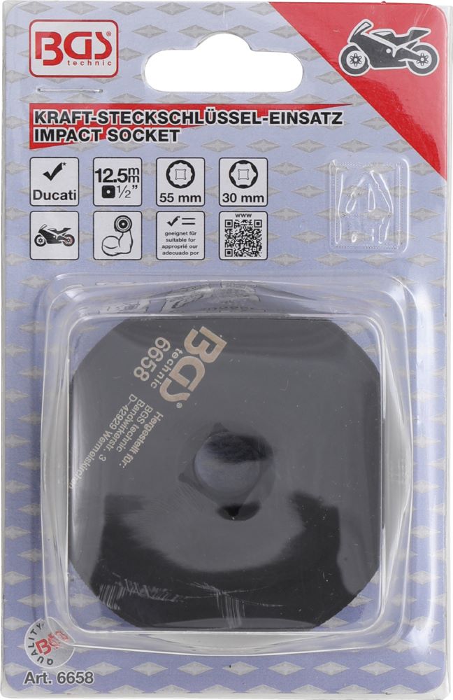 Produktbild BGS Kraft Steckschlüssel Einsatz Sechskant Zwölfkant 12,5 mm 1/2 Zoll 30/55 mm bild 3