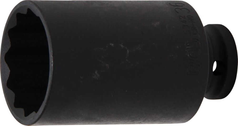 Produktbild BGS Kraft Steckschlüssel 36 mm Einsatz Zwölfkant Antrieb Innenvierkant 12,5 mm