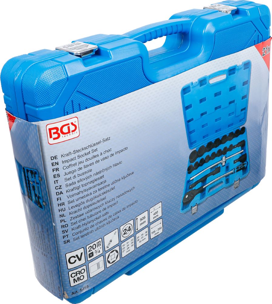 Produktbild Kraft Steckschlüssel Satz 20 mm 3/4 Zoll 21 teilig bild 10