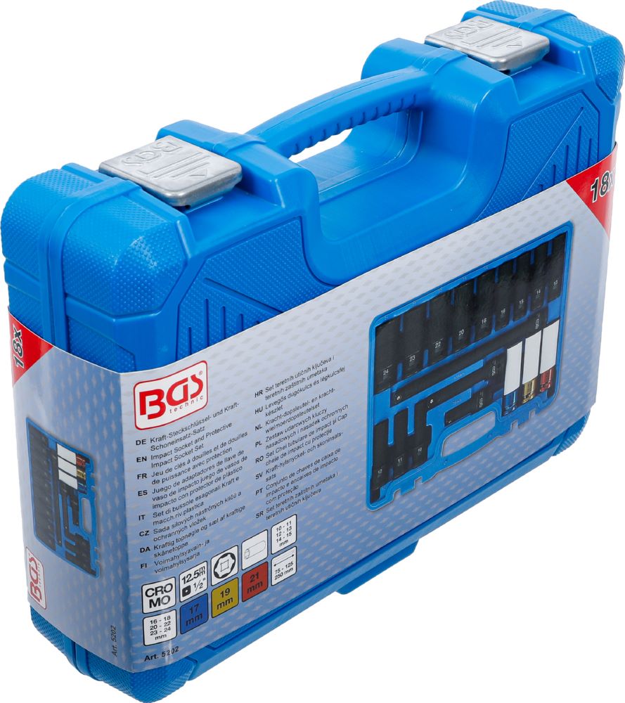 Produktbild Kraft Steckschlüssel und Kraft Schoneinsatz-Satz Sechskant 18 teilig bild 6