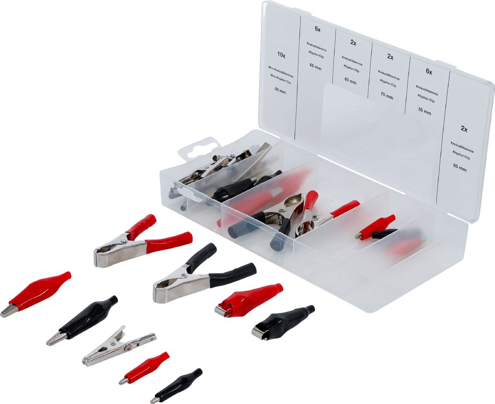 Produktbild BGS Krokodilklemmen Sortiment 28 teilig