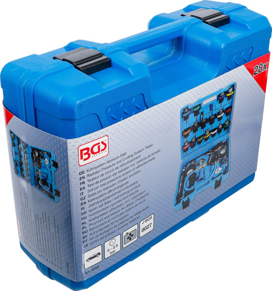 Produktbild BGS Kühlsystem Abdrück Satz mit Befüllsystem 28 teilig bild 7
