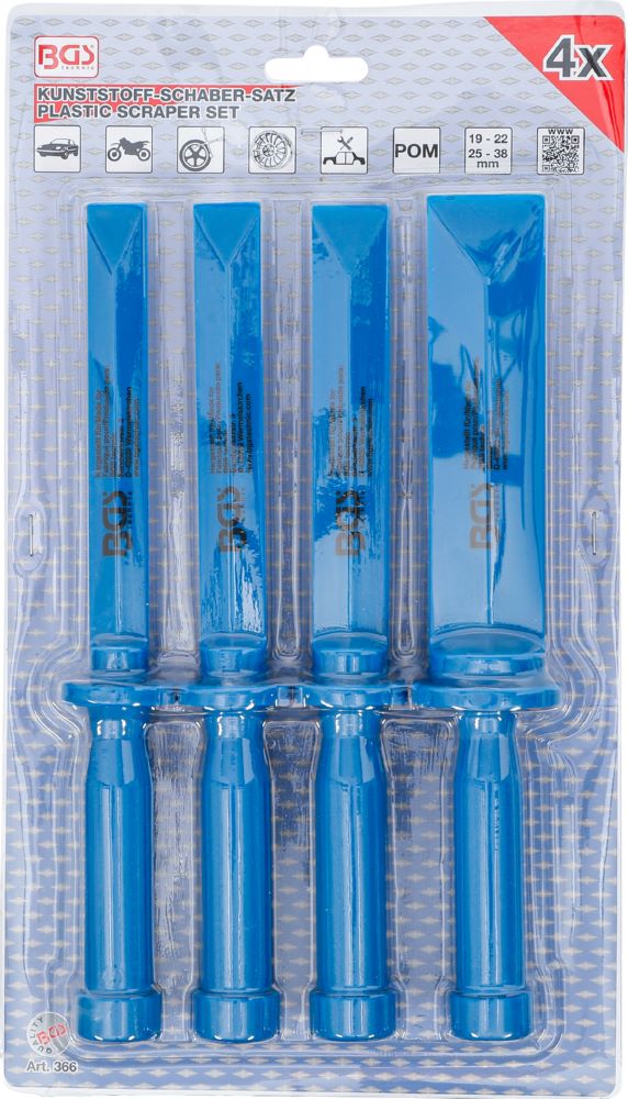 Produktbild BGS Kunststoff Schaber Satz 19 - 22 - 25 - 38 mm breit 4 teilig bild 3