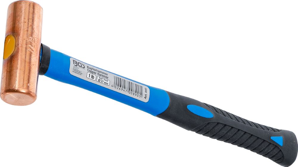 Produktbild BGS Kupferhammer Fiberglasstiel Durchmesser 27 mm 454 g (1 lb) Kopf