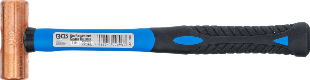 Produktbild BGS Kupferhammer Fiberglasstiel Durchmesser 27 mm 454 g (1 lb) Kopf bild 5