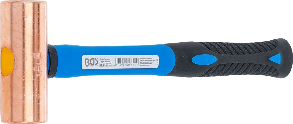 Produktbild BGS Kupferhammer Fiberglasstiel Durchmesser 32 mm 680 g (1.5 lb) Kopf bild 3