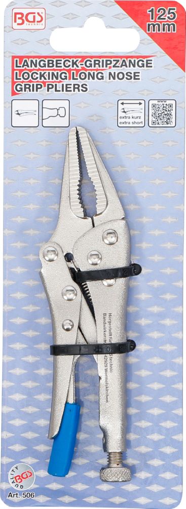 Produktbild BGS Langbeck Gripzange extra kurz 125 mm bild 4