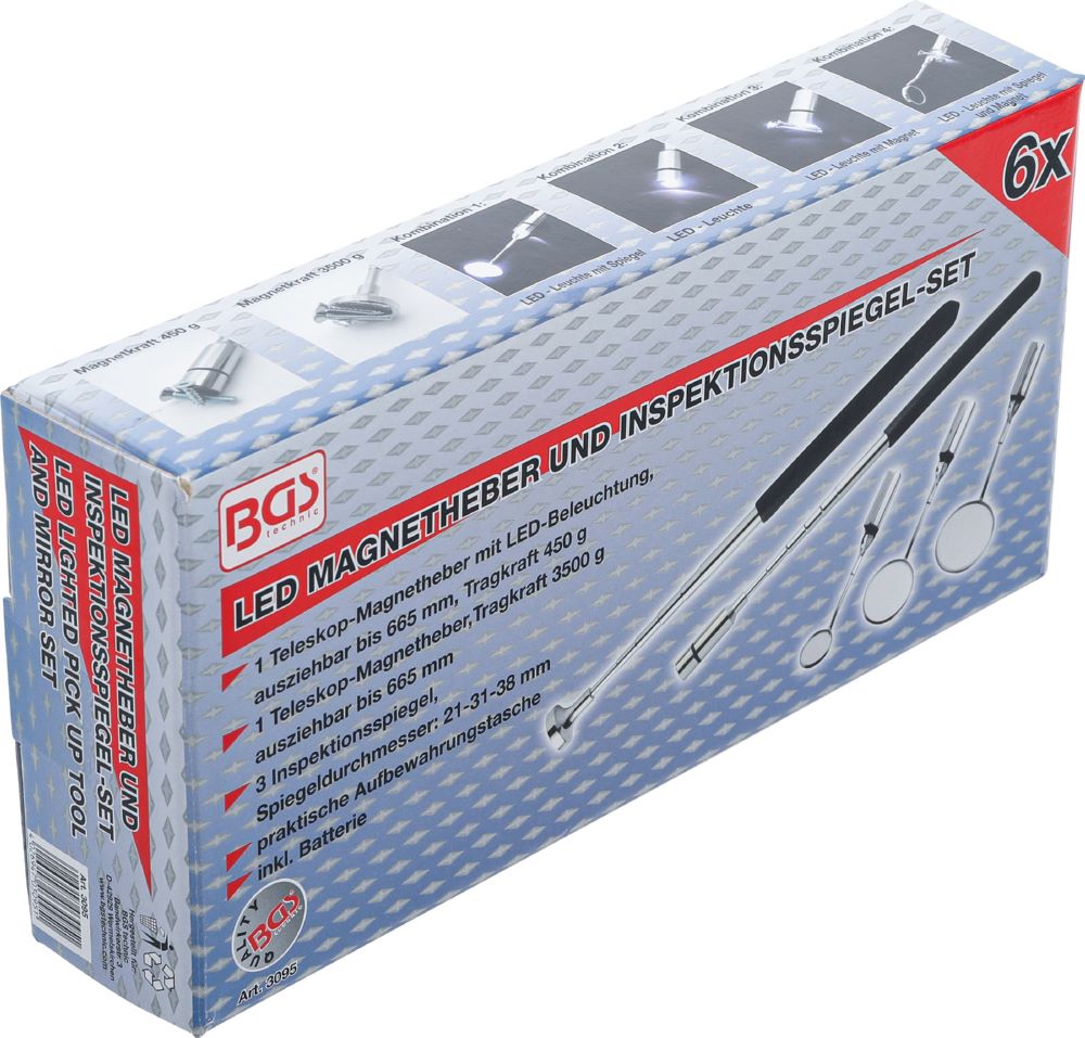 Produktbild BGS LED Magnetheber und Inspektionsspiegel Satz bild 6