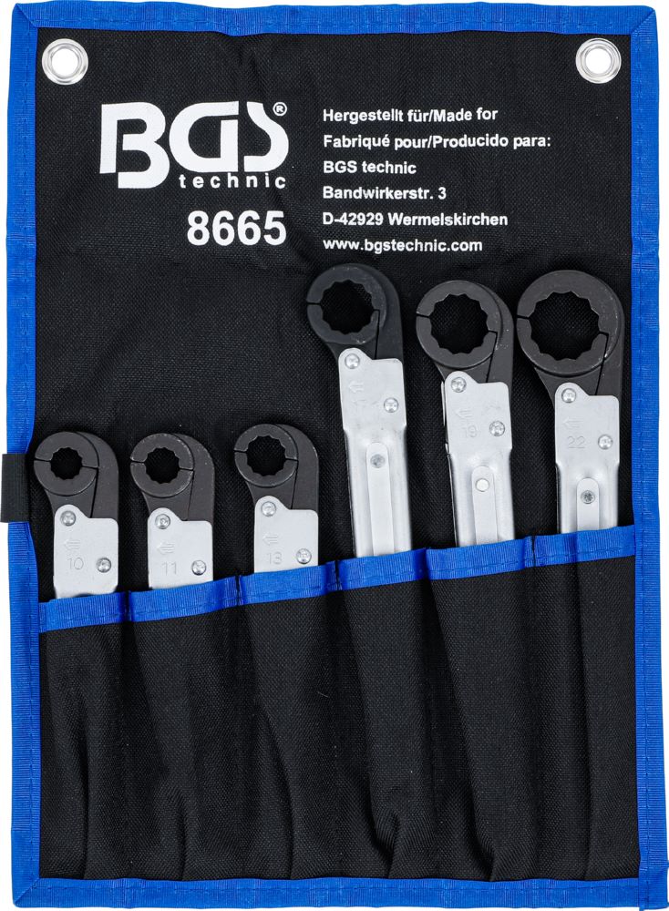 Produktbild BGS Leitungs Ratschenschlüssel Satz 6 teilig bild 5