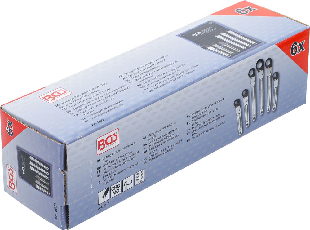 Produktbild BGS Leitungs Ratschenschlüssel Satz 6 teilig bild 6
