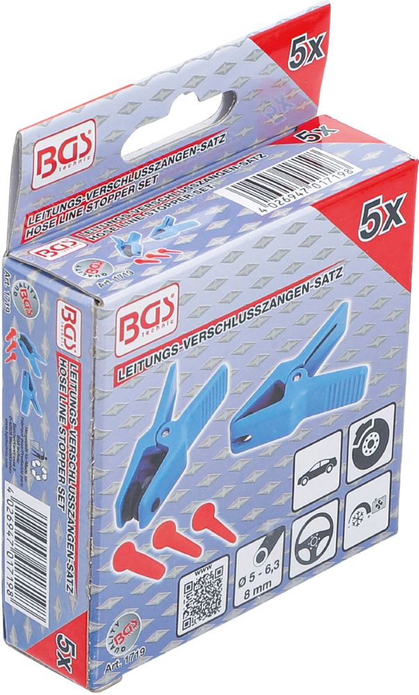 Produktbild BGS Leitungs Verschlusszangen Satz 5 teilig bild 4