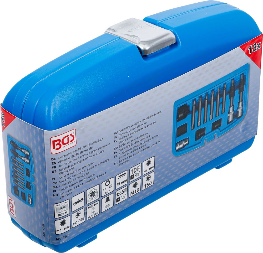 Produktbild BGS Lichtmaschinen Bit-/Bit-Einsatz Satz Antrieb 12,5 mm 1/2 Zoll 13 teilig bild 6