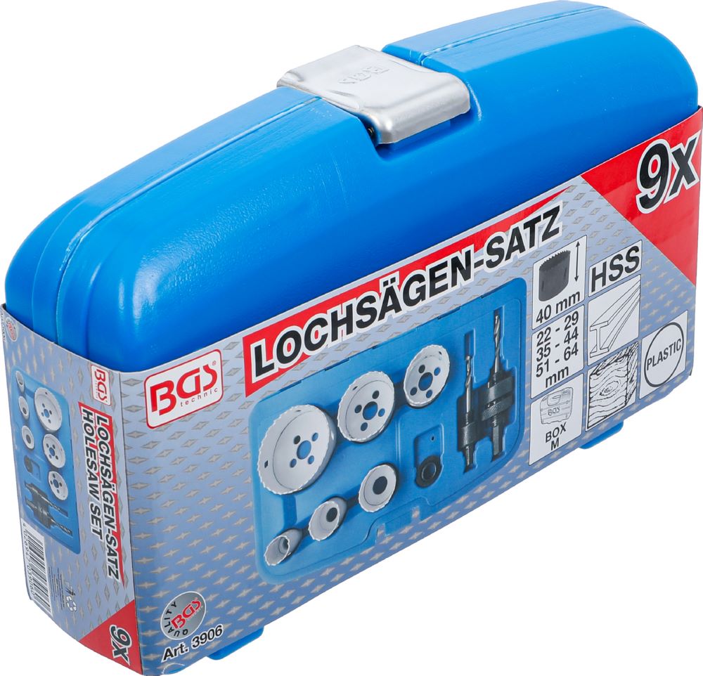 Produktbild BGS Lochsägen Satz Durchmesser 22 - 65 mm Tiefe 40 mm 8 teilig bild 6