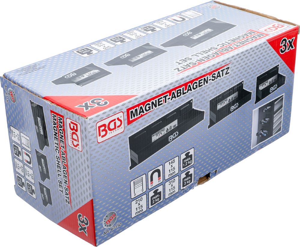 Produktbild Magnet Ablagen Satz 150 / 210 / 310 mm 3 teilig bild 5