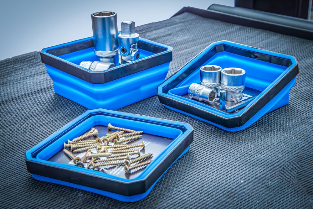 Produktbild Magnet Haftschalen Satz Silikon faltbar 115 x 115 x 50 mm 4 teilig bild 2