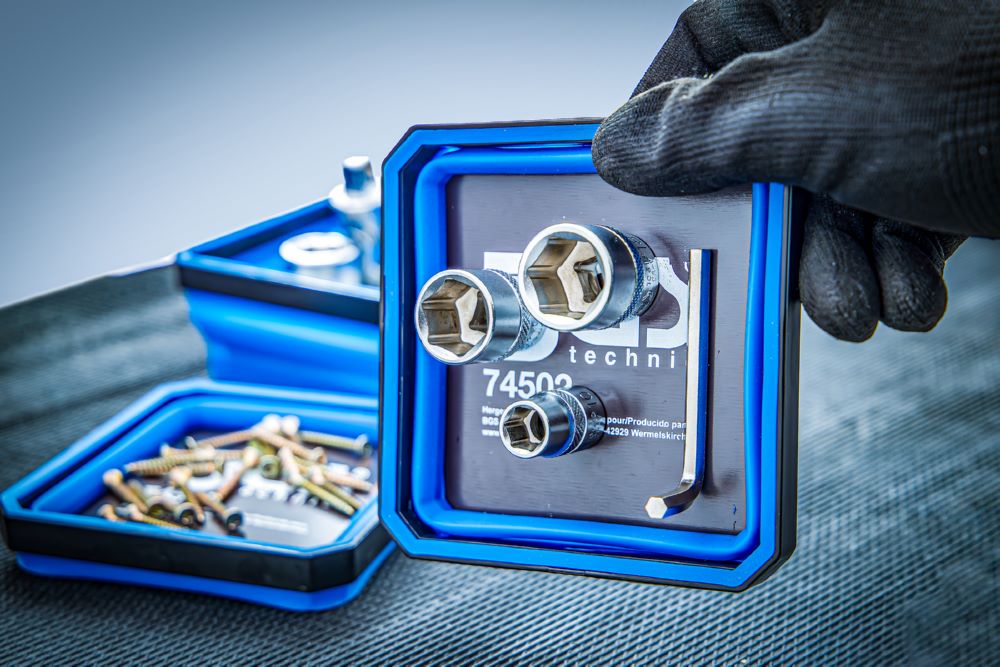 Produktbild Magnet Haftschalen Satz Silikon faltbar 115 x 115 x 50 mm 4 teilig bild 3