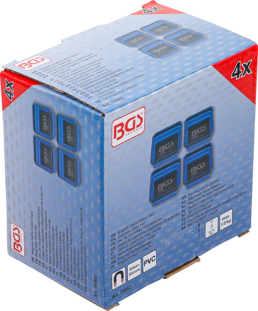 Produktbild Magnet Haftschalen Satz Silikon faltbar 115 x 115 x 50 mm 4 teilig bild 9