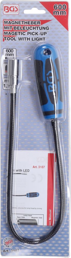 Produktbild BGS Magnetheber mit LED 600 mm Zugkraft 1,5 kg bild 2