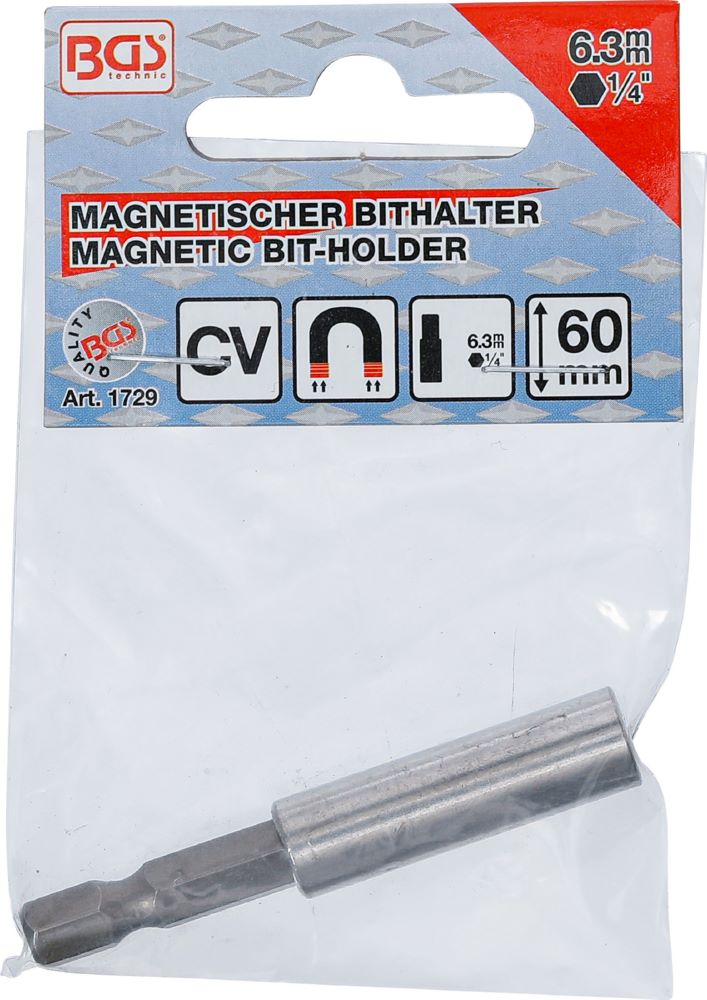 Produktbild Magnetischer Bithalter Abtrieb Außensechskant 1/4 Zoll 60 mm bild 4