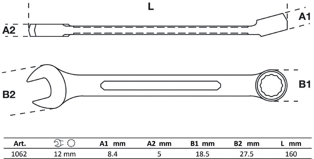 Produktbild BGS Maul Ringschlüssel 12 mm bild 2