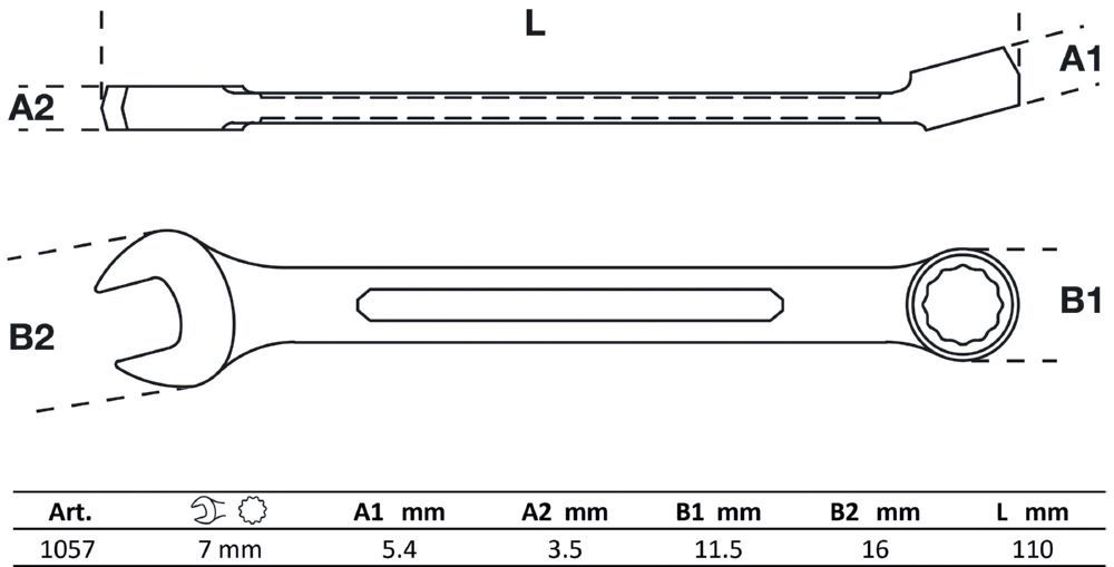 Produktbild BGS Maul Ringschlüssel 25 mm bild 2