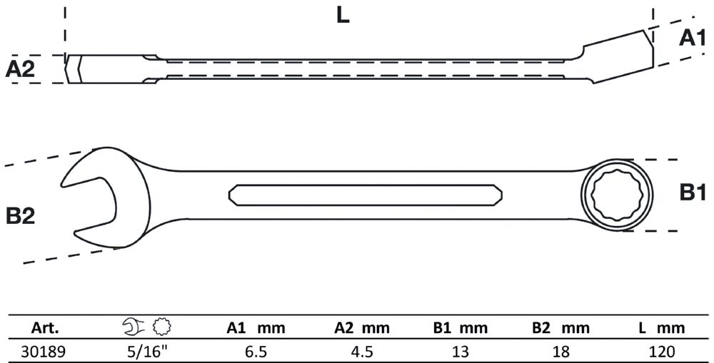 Produktbild BGS Maul Ringschlüssel 5/16 Zoll bild 2